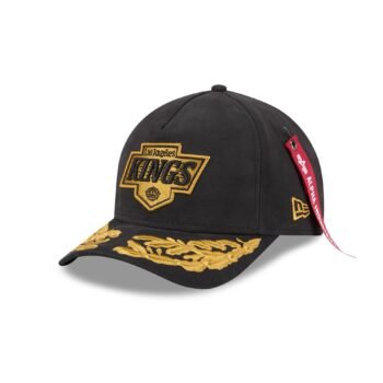 Alpha Industries x Los Angeles Kings Black 9FORTY M-Crown A-Frame Snapback Hat