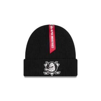 Alpha Industries x Anaheim Ducks Black Cuff Knit Hat